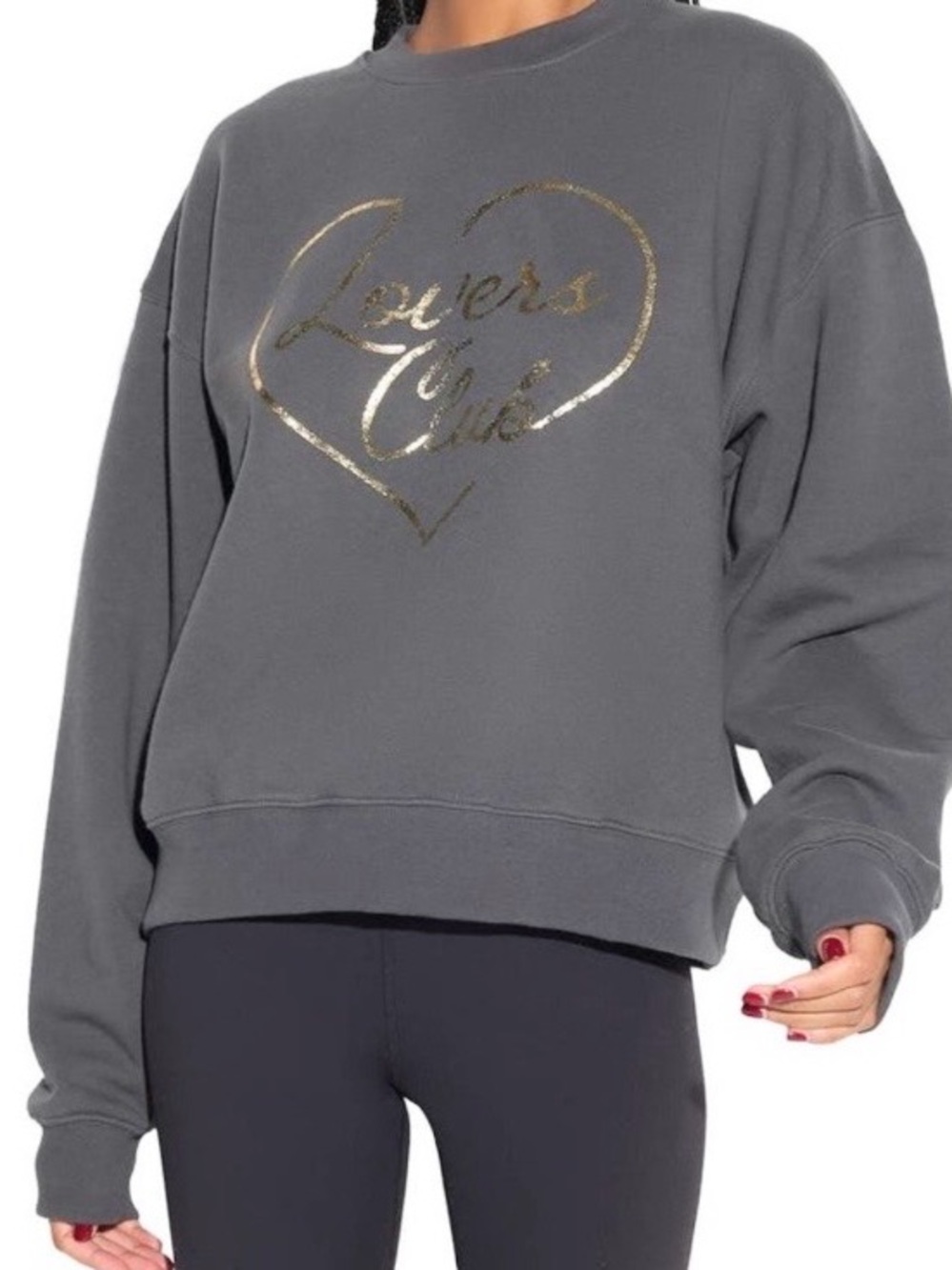 Spiritual Gangster Lovers Club La Brea Ash Grey Sweatshirt Size S NEW